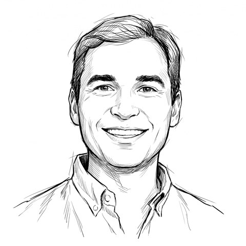 Sketch portrait of Alex Pedraza