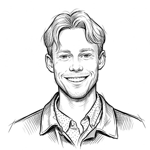 Sketch portrait of Ben Boyd